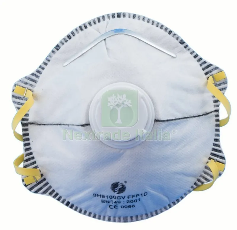 10PZ Mascherina Protettiva FFP1 Valvola Carbone Polvere SH9100CV — Protezioni corpo — rif. FERX.7363 10PZ Mascherina Protettiva FFP1 Valvola Carbone Polvere SH9100CV — Protezioni corpo — rif. FERX.7363