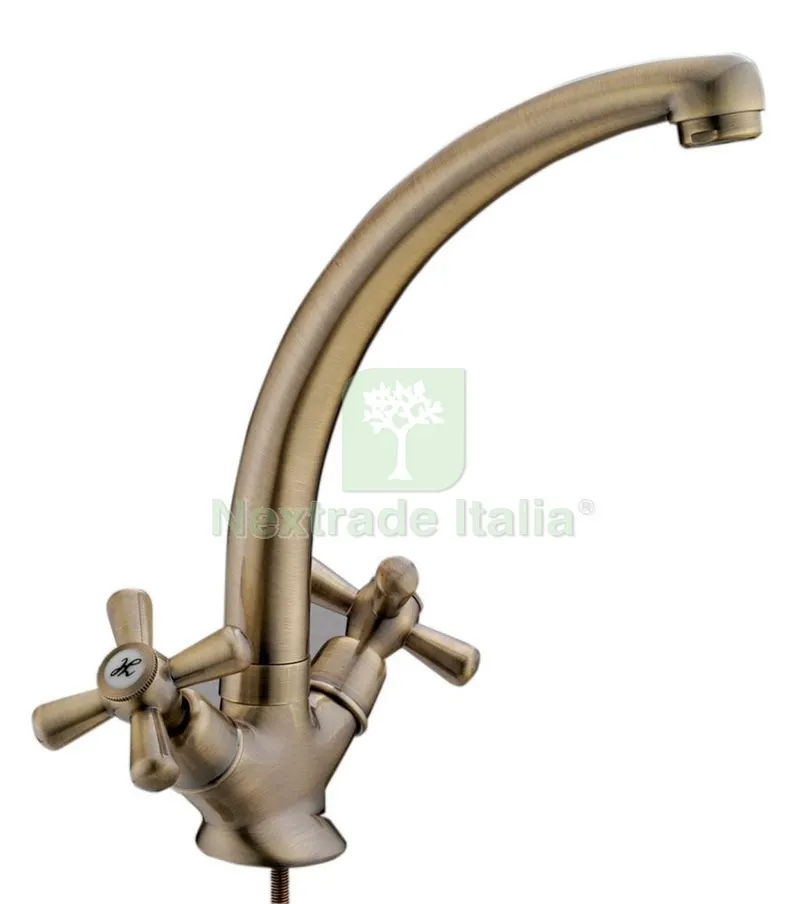 SERIE SOFIA MONOFORO LAVELLO CROCE BRONZATO 25412B — Sanitari e ceramiche — rif. FERX.7384 SERIE SOFIA MONOFORO LAVELLO CROCE BRONZATO 25412B — Sanitari e ceramiche — rif. FERX.7384