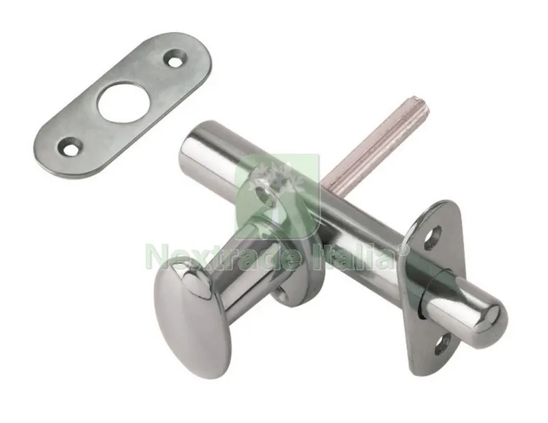 2PZ Catenaccio a Cremagliera con Pomolo B.T.MM.80 Cromo Satinato — Lucchetti e catene — rif. FERX.7480 2PZ Catenaccio a Cremagliera con Pomolo B.T.MM.80 Cromo Satinato — Lucchetti e catene — rif. FERX.7480