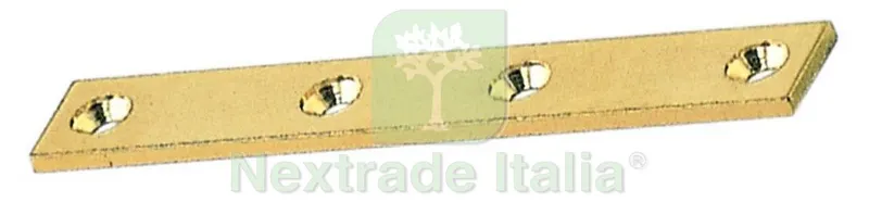 6BLISTER Blister Lastrine Diritte in Ottone 4 Fori CM.10 (PZ.2) — Piastre e angolari — rif. FERX.75724 6BLISTER Blister Lastrine Diritte in Ottone 4 Fori CM.10 (PZ.2) — Piastre e angolari — rif. FERX.75724