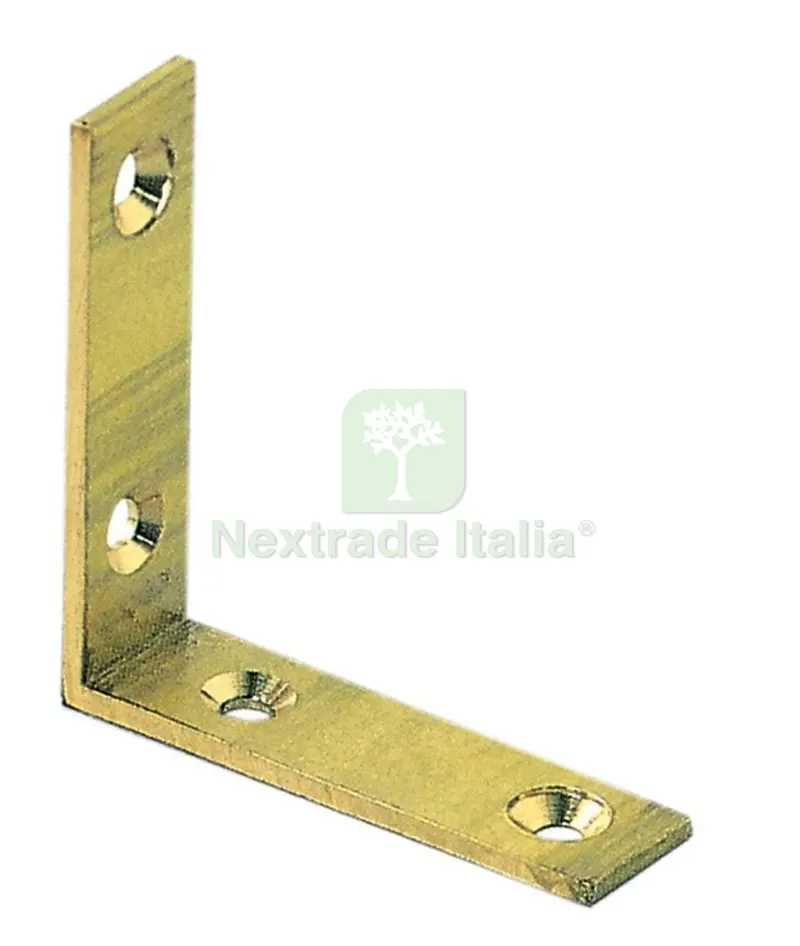 6BLISTER Blister Lastrine Angolo in Ottone 4 Fori 4X4 (PZ.2) — Piastre e angolari — rif. FERX.75726 6BLISTER Blister Lastrine Angolo in Ottone 4 Fori 4X4 (PZ.2) — Piastre e angolari — rif. FERX.75726