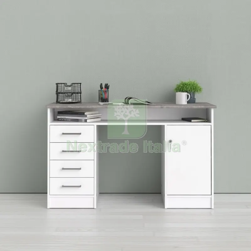Kit Scrivania Function Plus 126X55X75 Cemento — Arredo — rif. FERX.7580