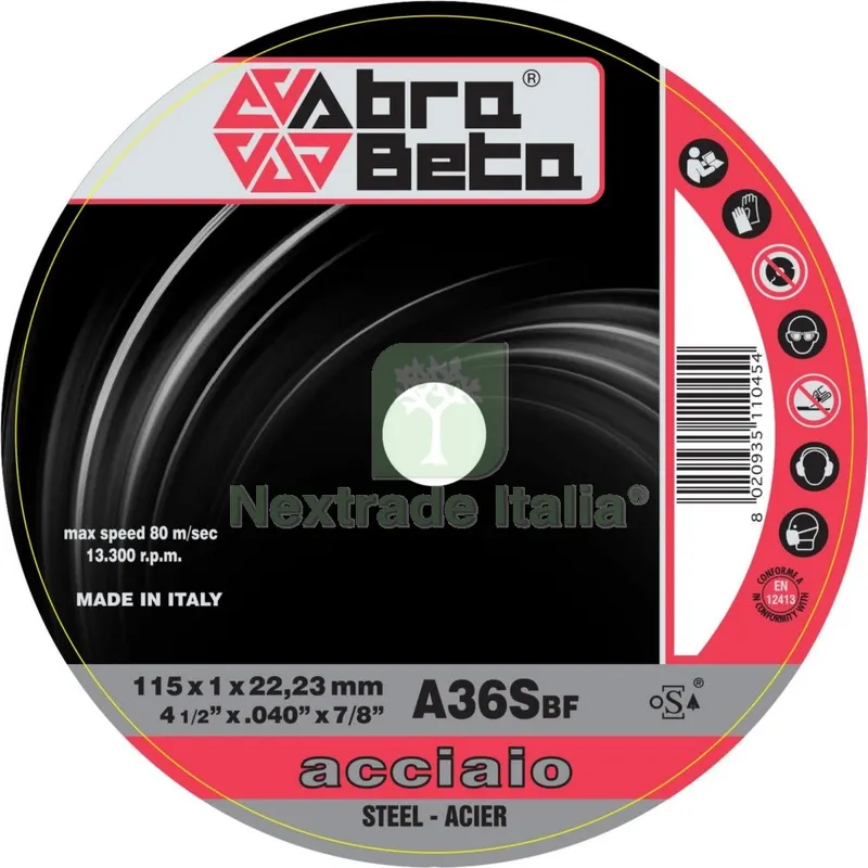 50PZ ABRABETA DISCO FERRO DIAMETRO.115X1,0 — Punte, frese e dischi — rif. FERX.759