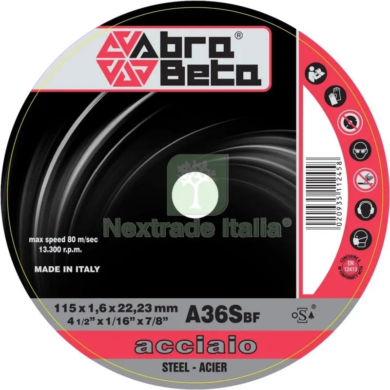 50PZ ABRABETA DISCO FERRO DIAMETRO 115X1,6 — Punte, frese e dischi — rif. FERX.760