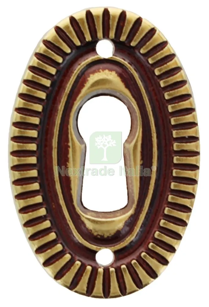 5BLISTER Blister Bocchetta Anticata .30643 MM.25X38 Patine' — Ferramenta per legno e mobili — rif. FERX.76077