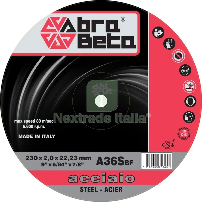 25PZ ABRABETA DISCO FERRO DIAMETRO 230X2,0 — Punte, frese e dischi — rif. FERX.761 25PZ ABRABETA DISCO FERRO DIAMETRO 230X2,0 — Punte, frese e dischi — rif. FERX.761