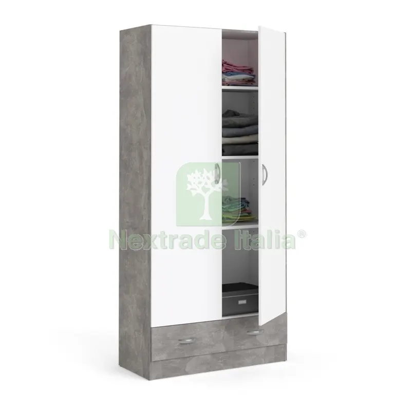 Kit Armadio Focus 2ANTE +1CASSETTO 79X35X170 Cemento/Bianco — Cemento, malte e collanti edili — rif. FERX.76282