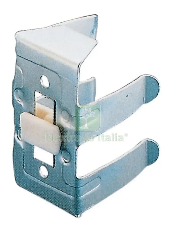 5BLISTER BS Ganci Acciaio Zincato x Zoccolo Alluminio (PZ.8) — Ferramenta per legno e mobili — rif. FERX.76298 5BLISTER BS Ganci Acciaio Zincato x Zoccolo Alluminio (PZ.8) — Ferramenta per legno e mobili — rif. FERX.76298