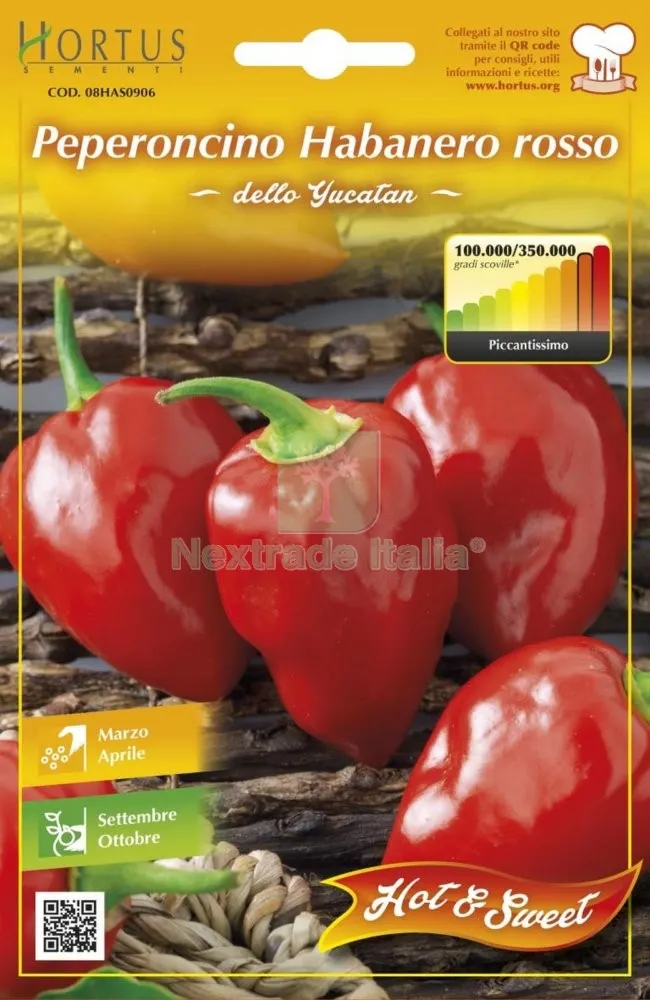 10PZ SEMI ORTO PEPERONCINO HABANERO ROSSO — Protezione piante e sementi — rif. FERX.76575 10PZ SEMI ORTO PEPERONCINO HABANERO ROSSO — Protezione piante e sementi — rif. FERX.76575