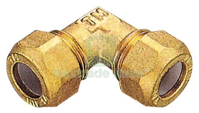 PL GOMITO IN OTTONE DOPPIO BICONO 12 PESANTI — Tubi e raccordi — rif. FERX.76610 PL GOMITO IN OTTONE DOPPIO BICONO 12 PESANTI — Tubi e raccordi — rif. FERX.76610