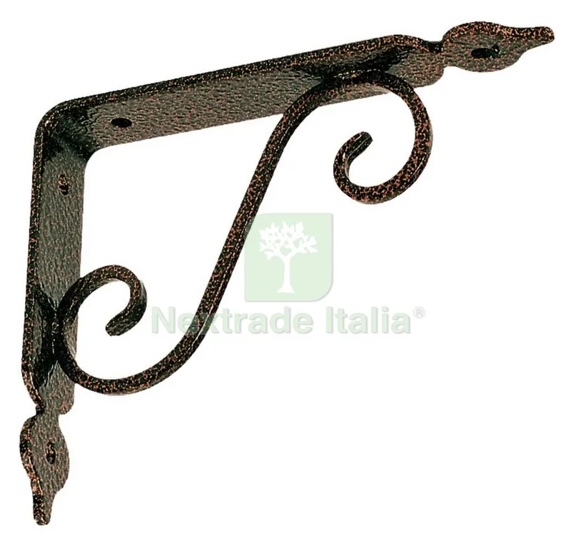 10PZ REGGIMENSOLA FERRO BATTUTO 150X110 MM RAME ANTICO — Ferramenta per legno e mobili — rif. FERX.7766 10PZ REGGIMENSOLA FERRO BATTUTO 150X110 MM RAME ANTICO — Ferramenta per legno e mobili — rif. FERX.7766