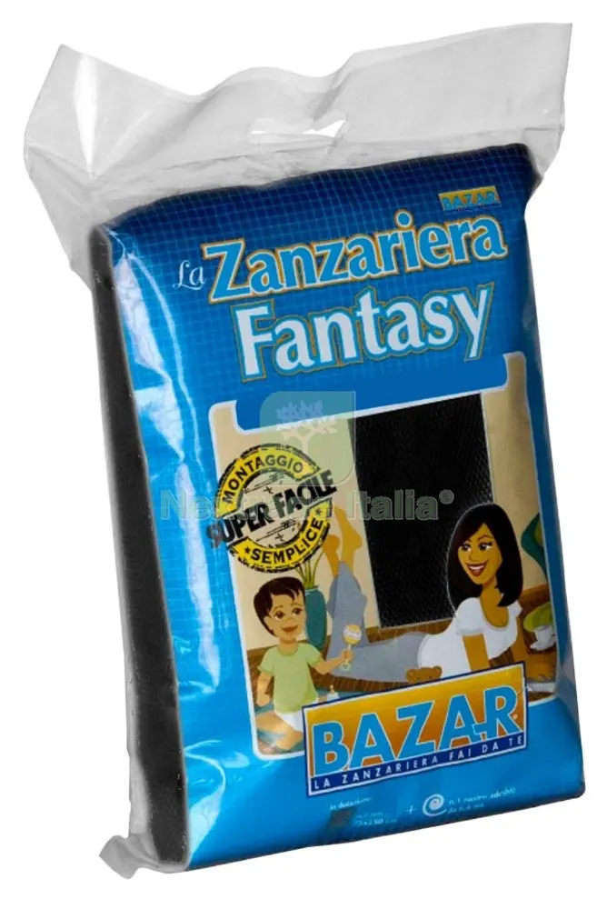 10PZ Zanzariera Poliestere Balcone 2X75X250 Nero — Tende e zanzariere — rif. FERX.7778