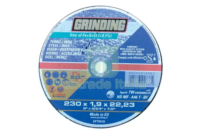 5PZ GRINDING DISCO PIANO PER FERRO DIAMETRO 230X1,9 — Punte, frese e dischi — rif. FERX.7827 5PZ GRINDING DISCO PIANO PER FERRO DIAMETRO 230X1,9 — Punte, frese e dischi — rif. FERX.7827
