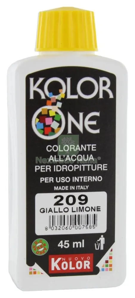 12PZ COLOR-ANTE KOLOR ONE ML.45 N.209 GIALLO LIMONE — Pitture murali e idropitture — rif. FERX.8000 12PZ COLOR-ANTE KOLOR ONE ML.45 N.209 GIALLO LIMONE — Pitture murali e idropitture — rif. FERX.8000