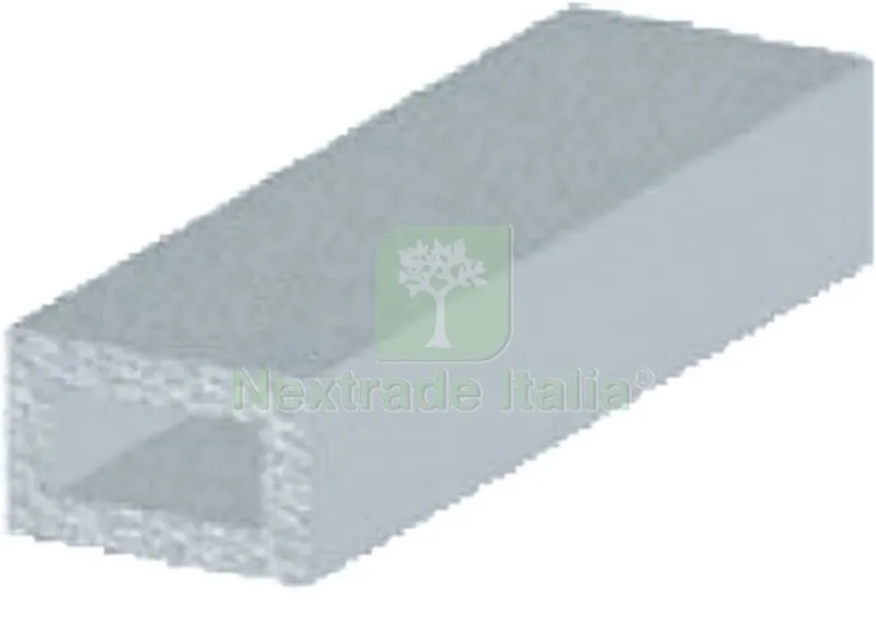 5PZ Profilo Argento H.100 CM Tubo Rettangolare 20X10X1 MM — Profili e angolari decorativi — rif. FERX.8003 — foto 3