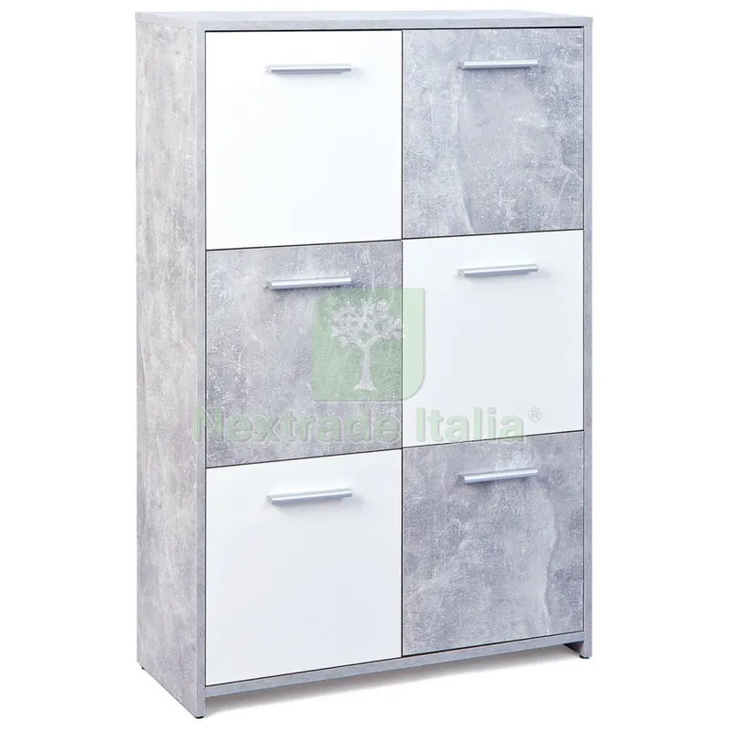 Mobiletto Malinus Laminato Bianco/Beton — Arredo — rif. FERX.8040 Mobiletto Malinus Laminato Bianco/Beton — Arredo — rif. FERX.8040
