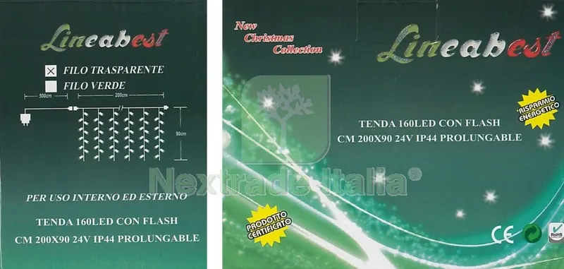 Tenda 160 LED Bianco + Flash x Esterno — Accessori bagno — rif. FERX.8042