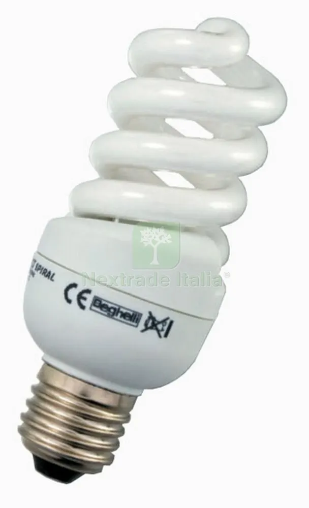 10PZ Beghelli Lampadina a Risparmio Energetico 50309 Spiral E27W25 Calda — Illuminazione — rif. FERX.8053