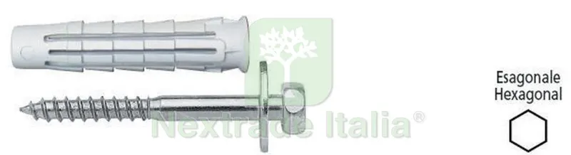5SCATOLE SC ELEMATIC TASSELLO T6/VTE R 10X50 CON VITE 10 PZ — Tasselli e ancoraggi — rif. FERX.80606