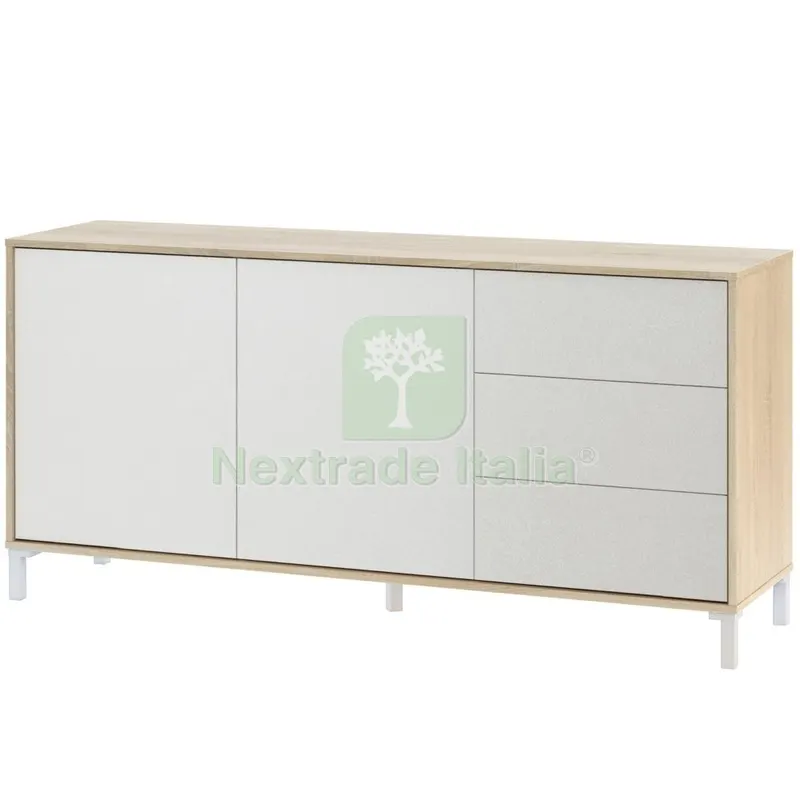 Kit Credenza Brooklyn 2 Ante + 3 Cassetti Canadian/Bianco Artik — Arredo — rif. FERX.8144 Kit Credenza Brooklyn 2 Ante + 3 Cassetti Canadian/Bianco Artik — Arredo — rif. FERX.8144