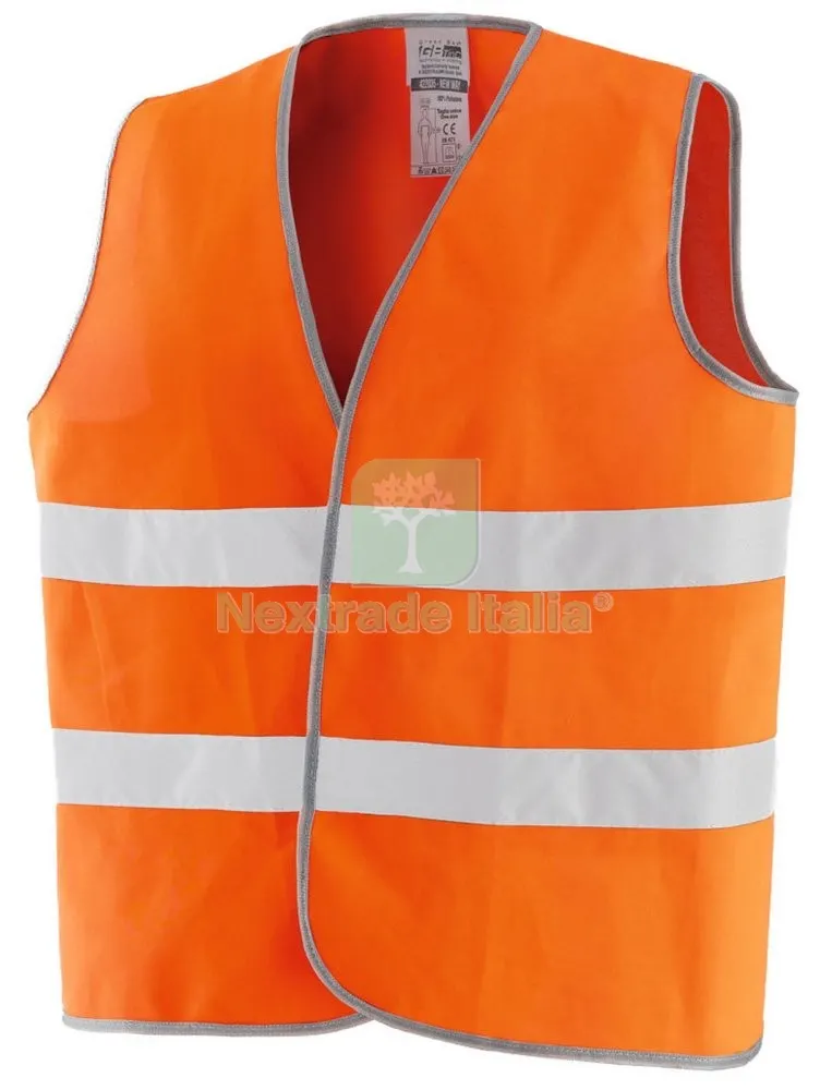 GILET ALTA VISIBILITA' OMOLOGATO ARANCIO — Protezioni corpo — rif. FERX.8158