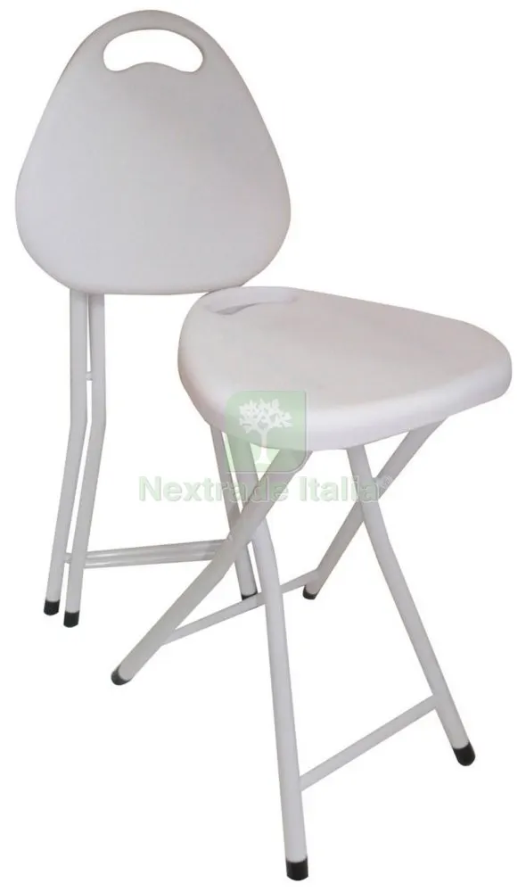 Sgabello Pieghevole MOD.BILLO Bianco — Arredo — rif. FERX.82231