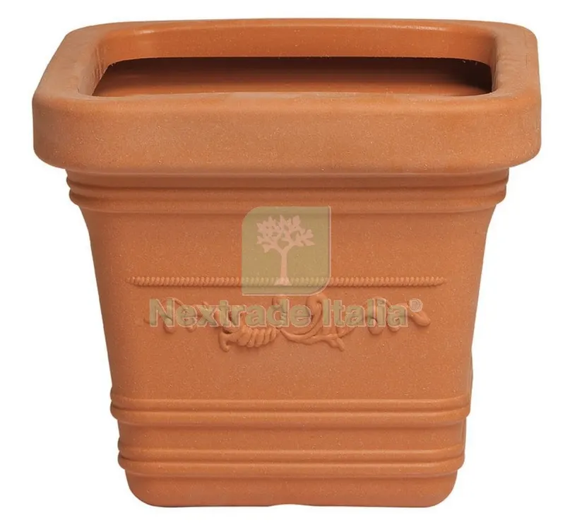 VASO PLASTICA FESTONATO 40X40XH35 CM PRESTIGE — Vasi e fioriere — rif. FERX.82443