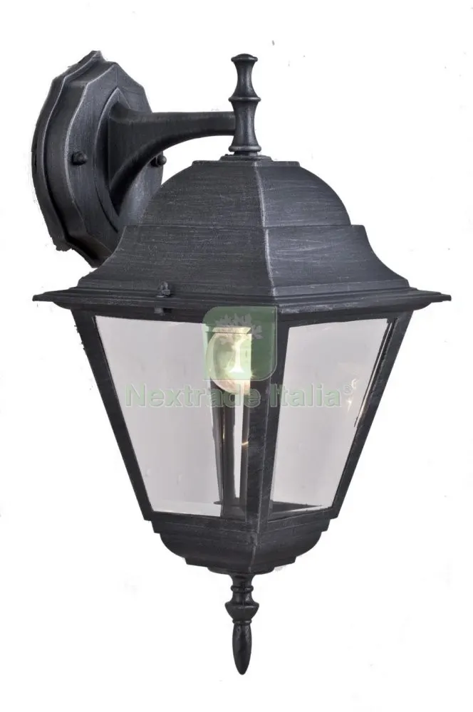 4PZ Lanterna NEW York "down" con Braccio Grigio Ghisa Anticato — Illuminazione — rif. FERX.8276 4PZ Lanterna NEW York "down" con Braccio Grigio Ghisa Anticato — Illuminazione — rif. FERX.8276