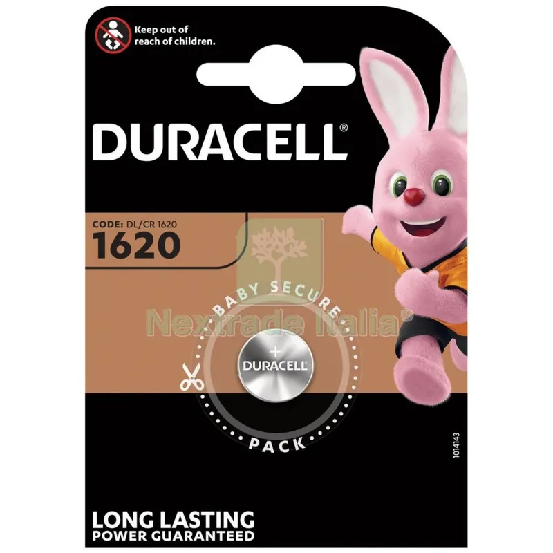 10BLISTER DURACELL BATTERIA A BOTTONE 1620 BL.1PZ. — Batterie e caricabatterie — rif. FERX.82819
