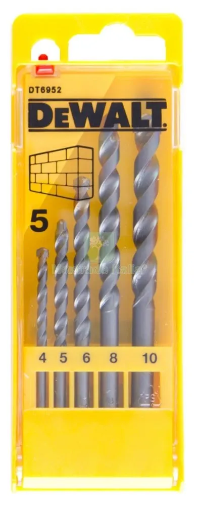Dewalt Set 5 Punte per Muro MOD. DT6952 — Punte, frese e dischi — rif. FERX.82847