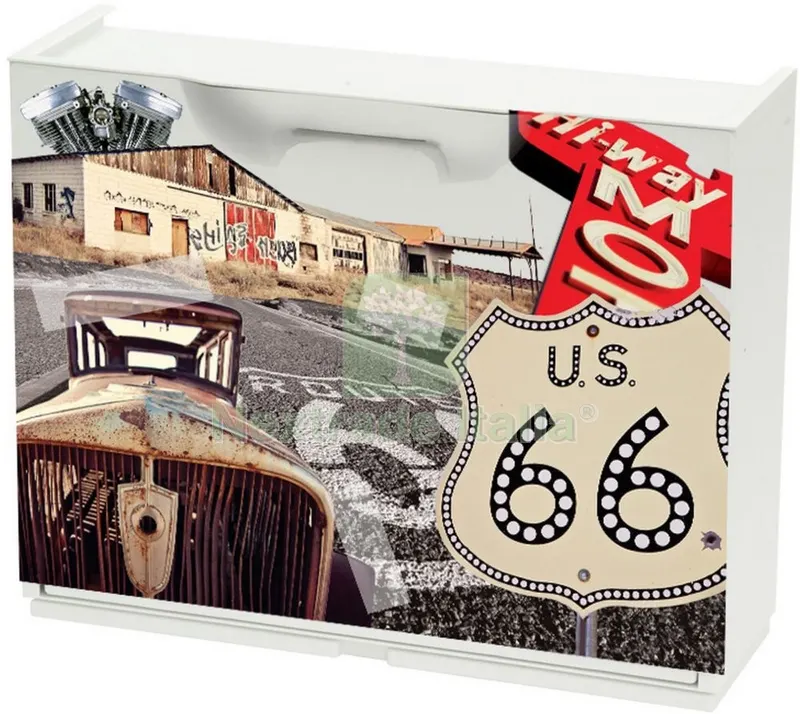 4PZ Modulo Scarpiera CM 51X17,3X41H ROUTE66 — Arredo — rif. FERX.83538 4PZ Modulo Scarpiera CM 51X17,3X41H ROUTE66 — Arredo — rif. FERX.83538