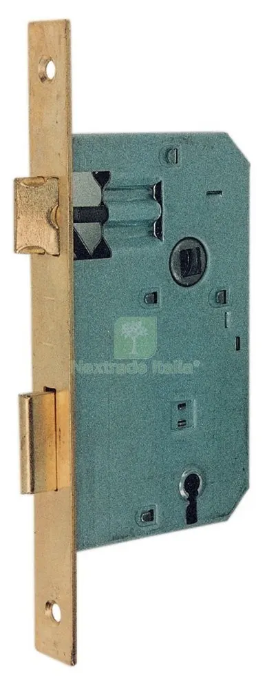 5PZ PATENT SERRATURA QUADRO 8/70 OTTONATA DA 30* SENZA GACCIA — Serrature e cilindri — rif. FERX.8369
