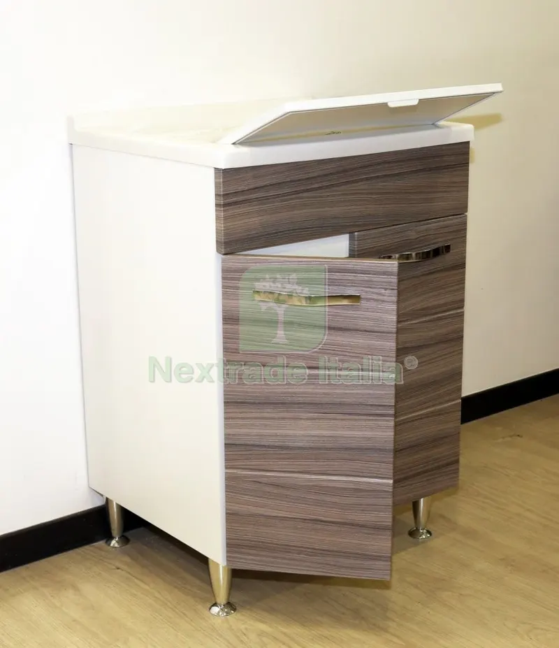 LAVATOIO ANTONELLA 60X50 CM CON SIFONE PALISSANDRO — Scarichi e sifoni — rif. FERX.83767
