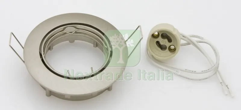 10PZ Faretti da Incasso Orientabile x LED GU10 Nikel SAT — Illuminazione — rif. FERX.83843