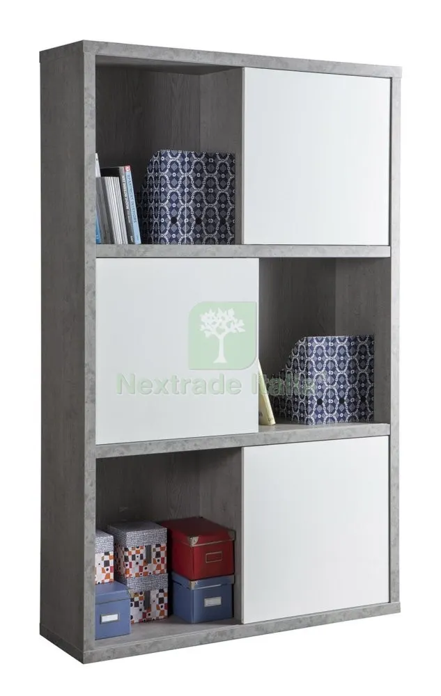 PRATICO LIBRERIA 35,5X120XH194,5 CM CEMENTO — Arredo — rif. FERX.83988