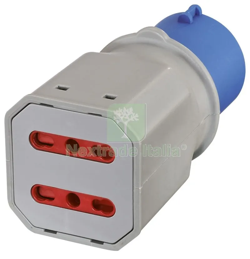 10PZ ADATTATORE INDUSTRIALE 16A 220 V- 2 PRESE BIPASSO FIGURA 7 — Illuminazione — rif. FERX.83996