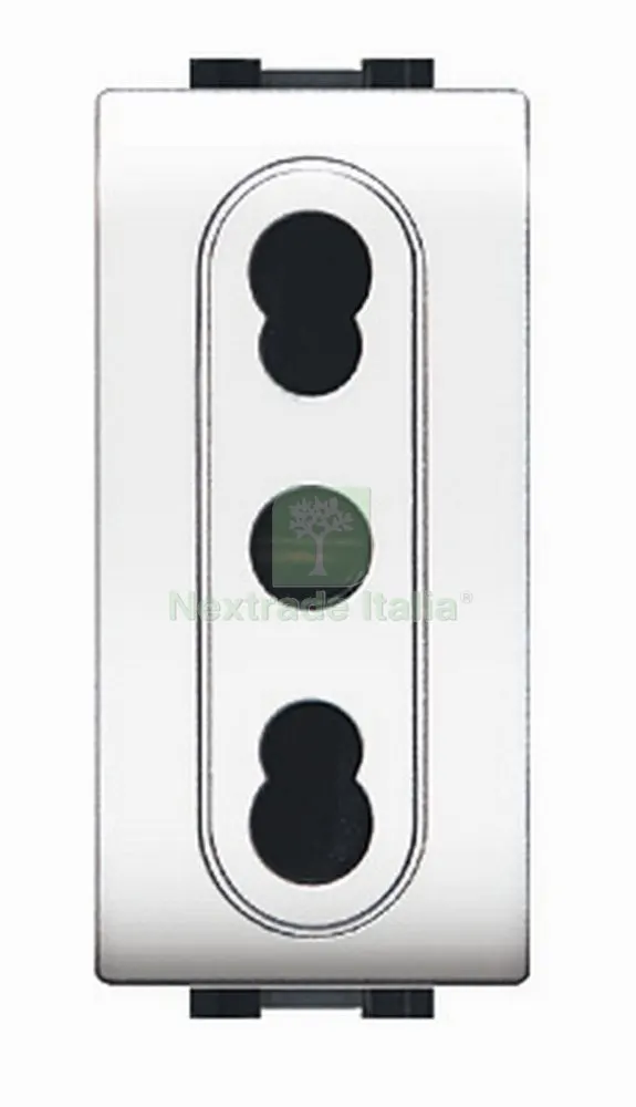 12PZ LIFE ART. 4045WH PRESA BIVALENTE BIANCA — Interruttori e prese — rif. FERX.84016 12PZ LIFE ART. 4045WH PRESA BIVALENTE BIANCA — Interruttori e prese — rif. FERX.84016