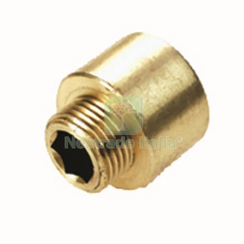 10PZ IDRAULICA PROLUNGA RIDOTTA ART. 246 GR.1/2X3/8 IN OTTONE GIALLO — Interruttori e prese — rif. FERX.84342