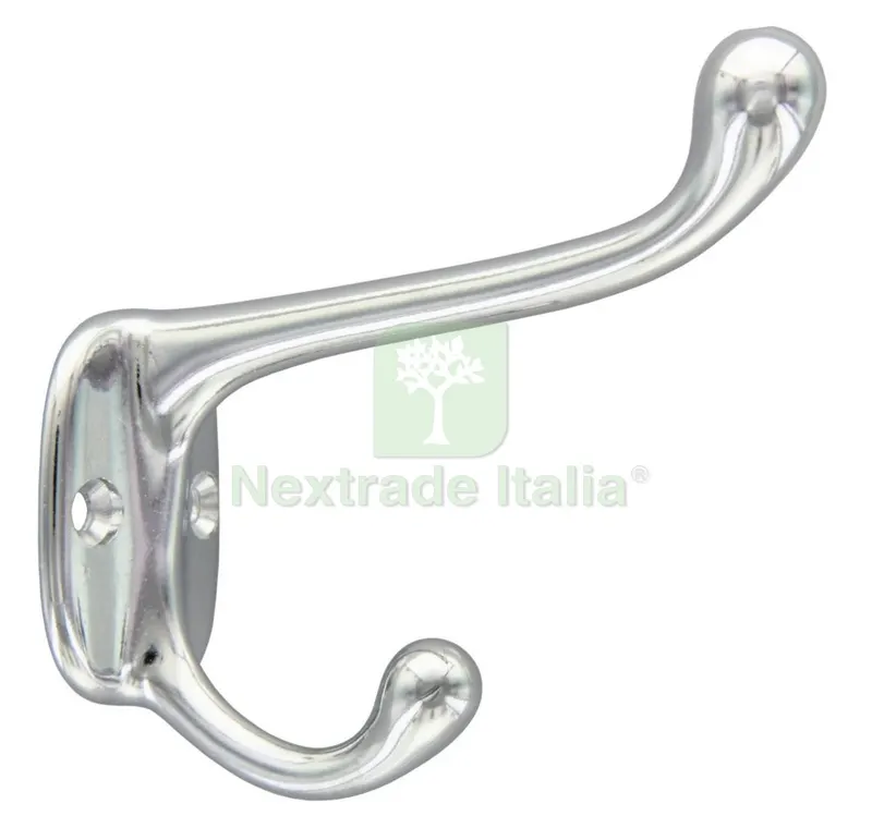 10PZ APPENDIABITI "CLASSIC"MM.78X75 OTTONE CROMATO — Casalinghi e organizzazione — rif. FERX.8444 10PZ APPENDIABITI "CLASSIC"MM.78X75 OTTONE CROMATO — Casalinghi e organizzazione — rif. FERX.8444