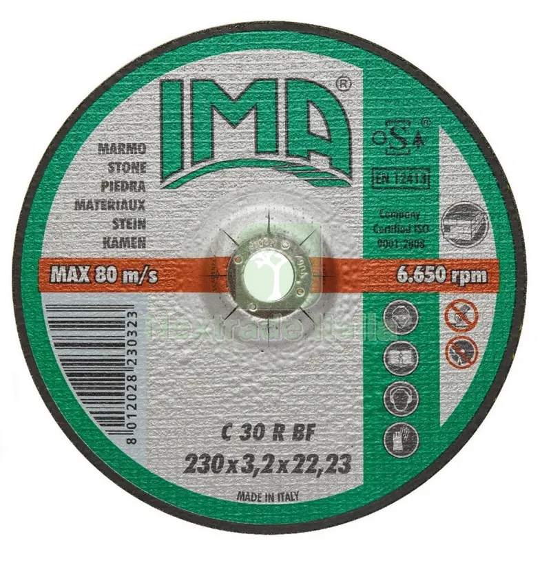 50PZ DISCO PER MARMO IMA DIAMETRO 230X3,2 — Punte, frese e dischi — rif. FERX.8491 50PZ DISCO PER MARMO IMA DIAMETRO 230X3,2 — Punte, frese e dischi — rif. FERX.8491