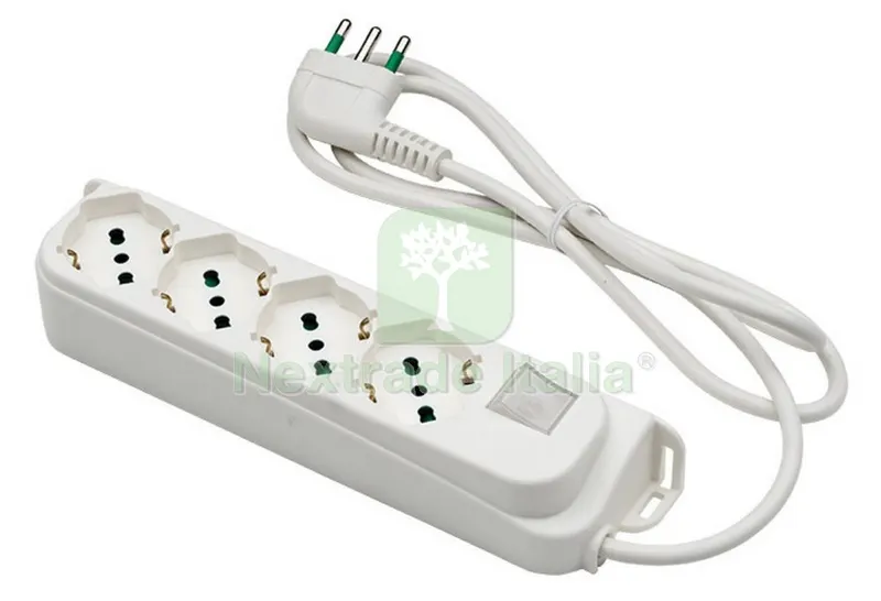 12PZ FME ART. 40.420 Multipresa 4PRESE Bipasso /SCUKO+INTERRUTTORE FK — Interruttori e prese — rif. FERX.8499