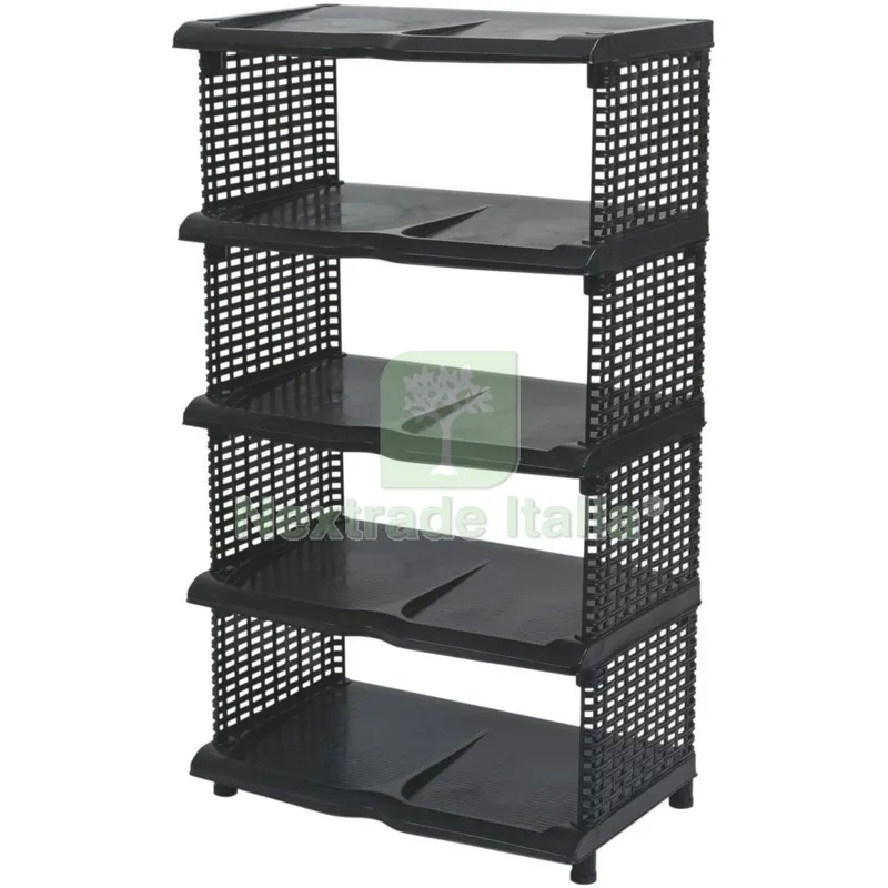 Scarpiera Plastica/Rattan 5 Piani CM.48X31X86 — Arredo — rif. FERX.85 Scarpiera Plastica/Rattan 5 Piani CM.48X31X86 — Arredo — rif. FERX.85