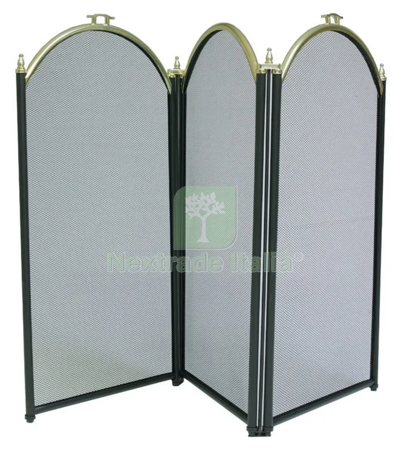Parascintille 3 Ante Bordo Ottone 98XH60 CM — Tempo libero outdoor — rif. FERX.8522