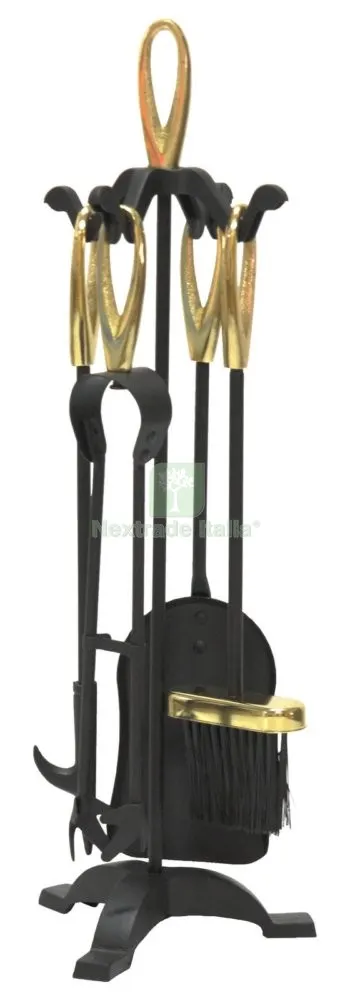 Set Camino Ellisse Impugnatura Ottonata 19PB — Stufe e camini — rif. FERX.8524