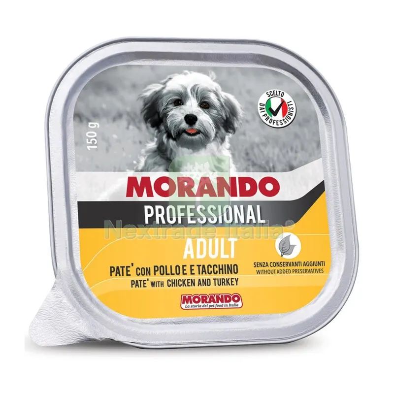 22PZ MORANDO CANE VSC. GR.150 PATE POLLO E TACCHINO — Cani — rif. FERX.85684 22PZ MORANDO CANE VSC. GR.150 PATE POLLO E TACCHINO — Cani — rif. FERX.85684