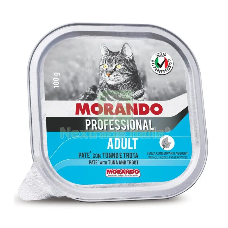 32PZ MORANDO GATTO VSC. GR.100 PATE TONNO E TROTA — Gatti — rif. FERX.85703