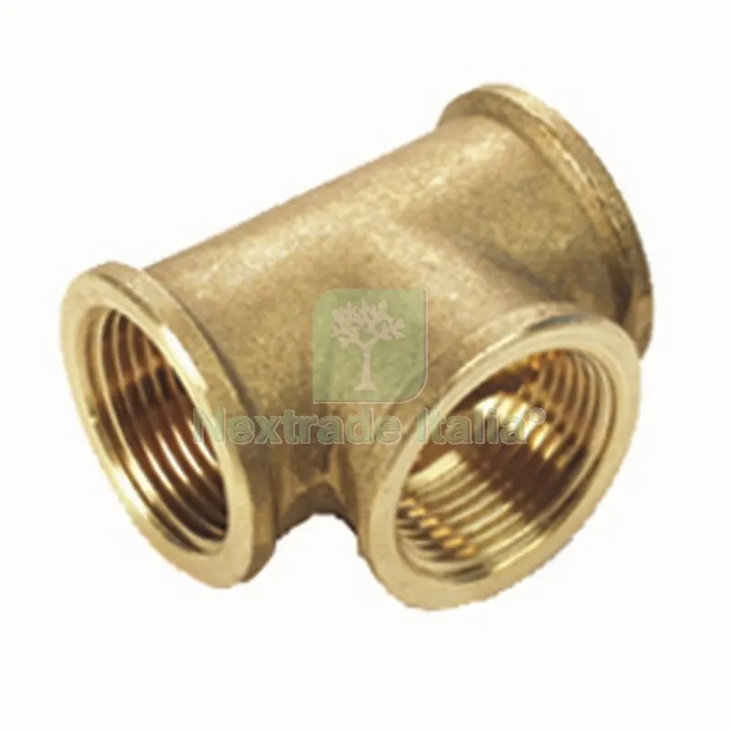 5PZ IDRAULICA - TEE ART.130 GR.3/4 OTTONE GIALLO — Tubi e raccordi — rif. FERX.86274