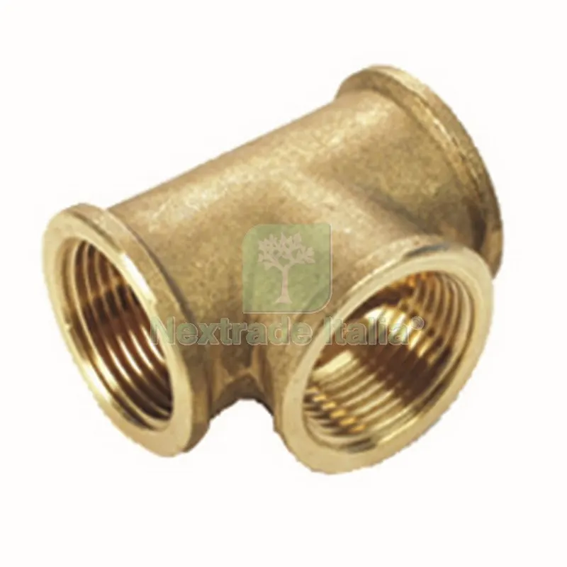 5PZ IDRAULICA - TEE ART.130 GR.1 OTTONE GIALLO — Tubi e raccordi — rif. FERX.86275