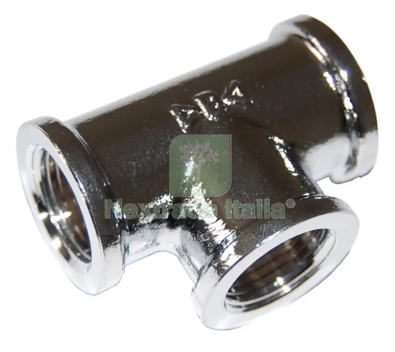10PZ IDRAULICA - TEE ART.130 GR.1/2 OTTONE CROMATO — Tubi e raccordi — rif. FERX.86280 10PZ IDRAULICA - TEE ART.130 GR.1/2 OTTONE CROMATO — Tubi e raccordi — rif. FERX.86280