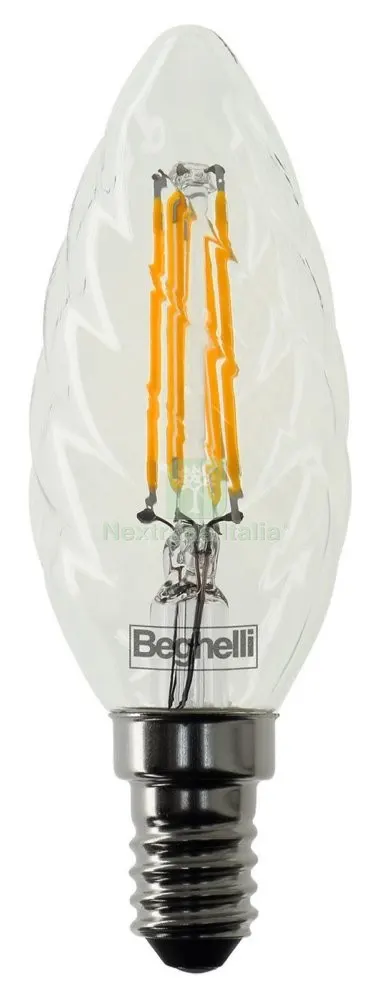 10PZ Beghelli Zafiro LED 56412 Tortiglione E14 W4 — Illuminazione — rif. FERX.86324